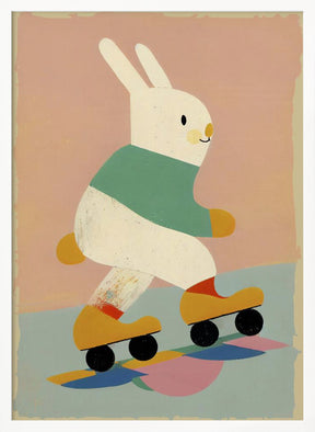 Skating Bunny Poster