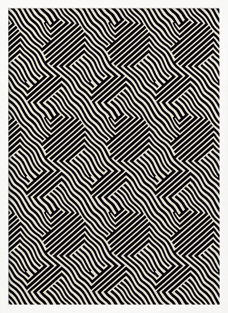 Black And White Pattern Poster