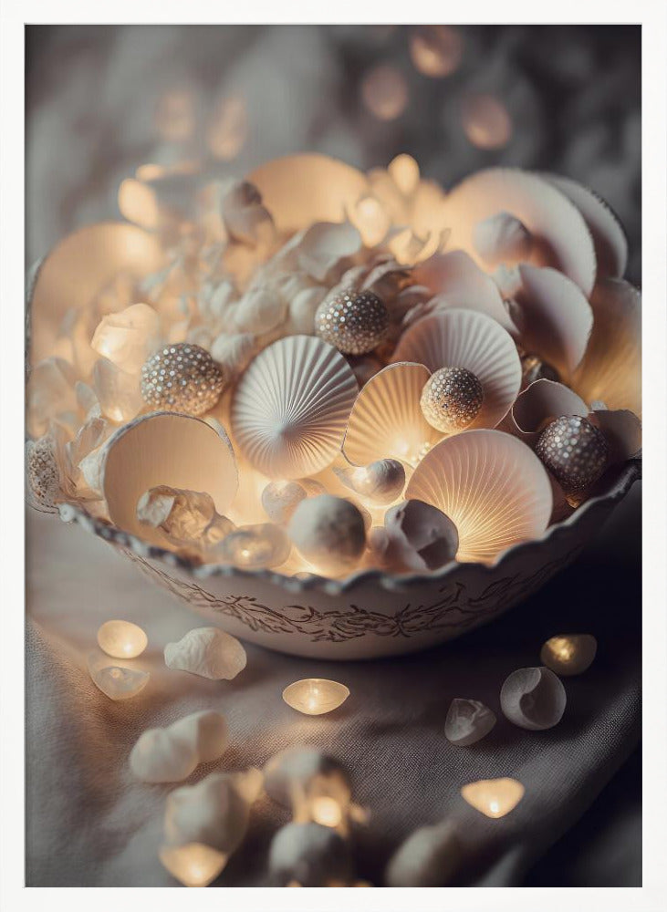 Glowing Sea Shells Poster