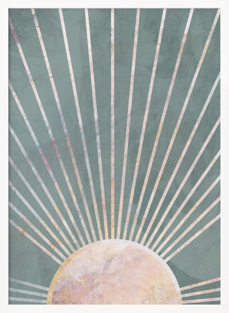 Green Gold Sun Poster