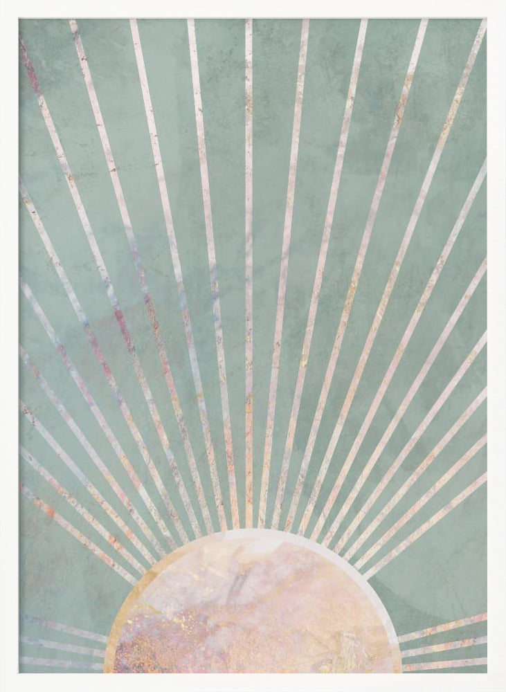 Sage Green Boho Sun Poster