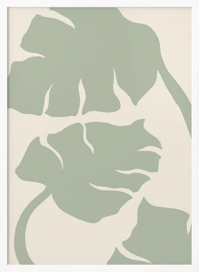 Monstera Sage Green Poster