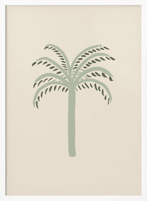 Palm Beige and Green Poster