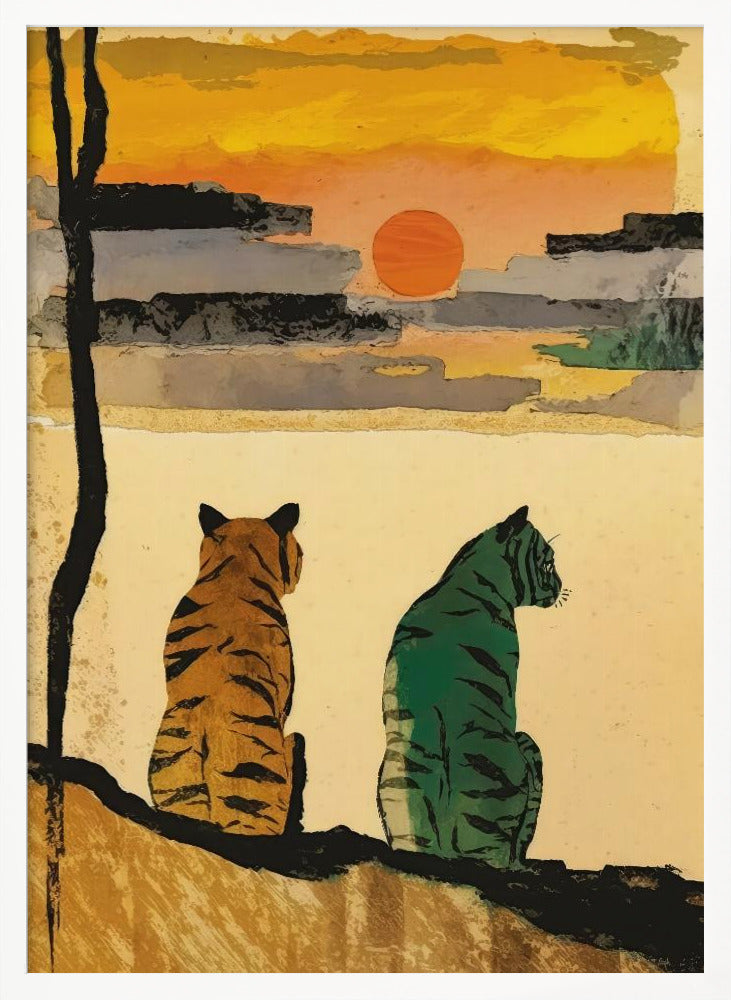 Resting Tigers Poster