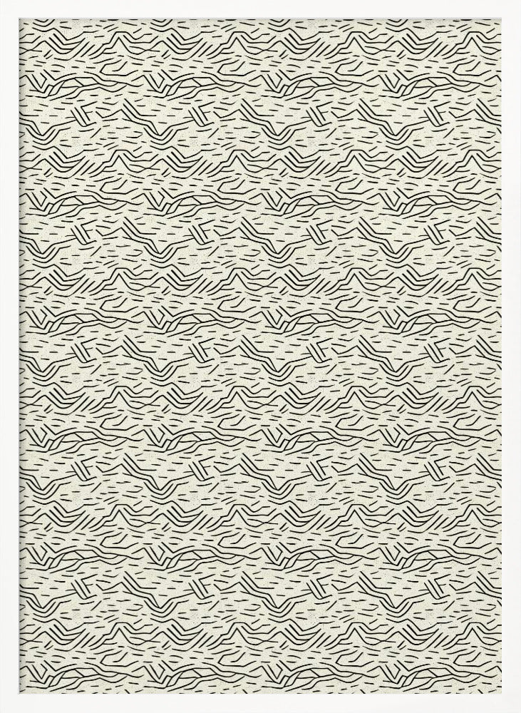 Thin Zig Zag Pattern Poster