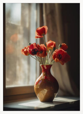 Poppy In Vase Poster