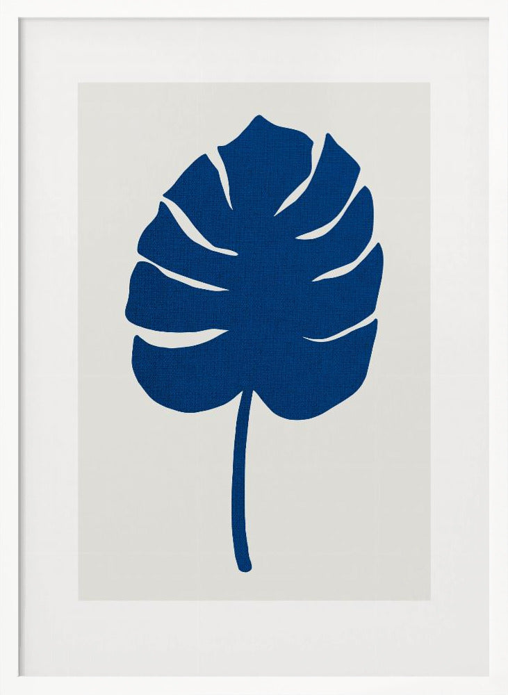 Leaf Blue Poster