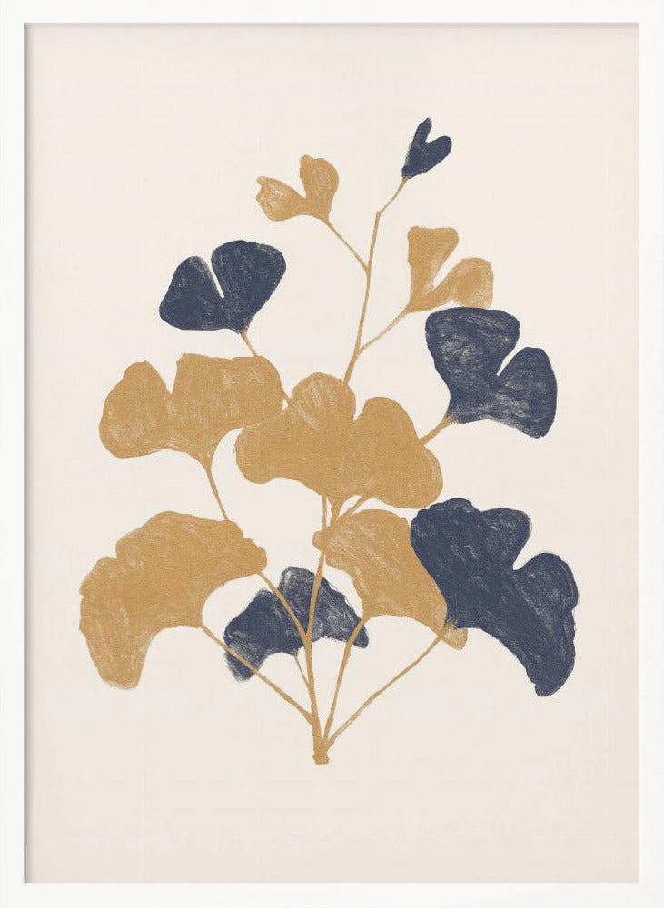 Golden Ginko Poster