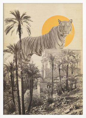 Giant Tiger In Ruins Poster