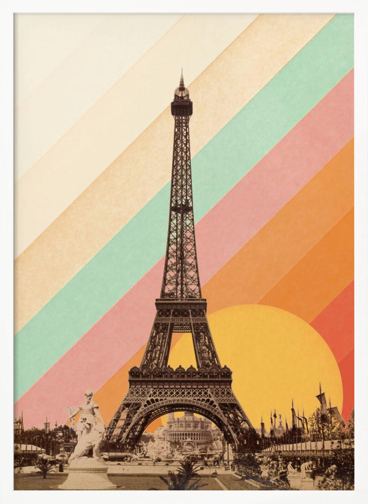 Eiffel Tower Rainbow Poster