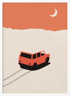 Car In Desert Poster