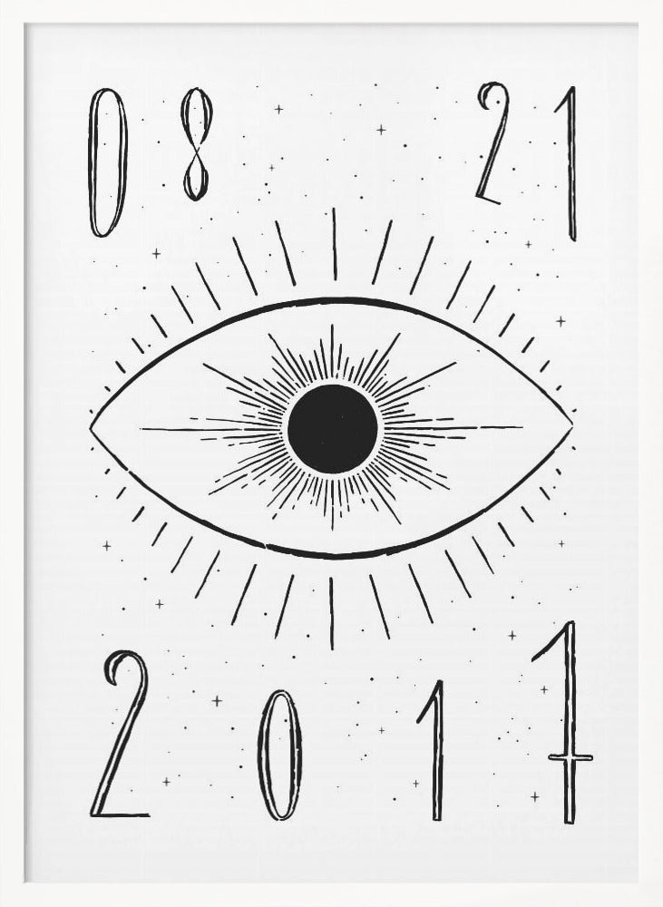 Total Eclipse White Poster