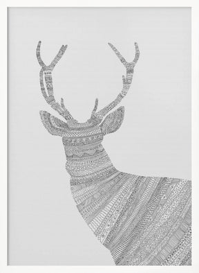 Stag Grey Poster