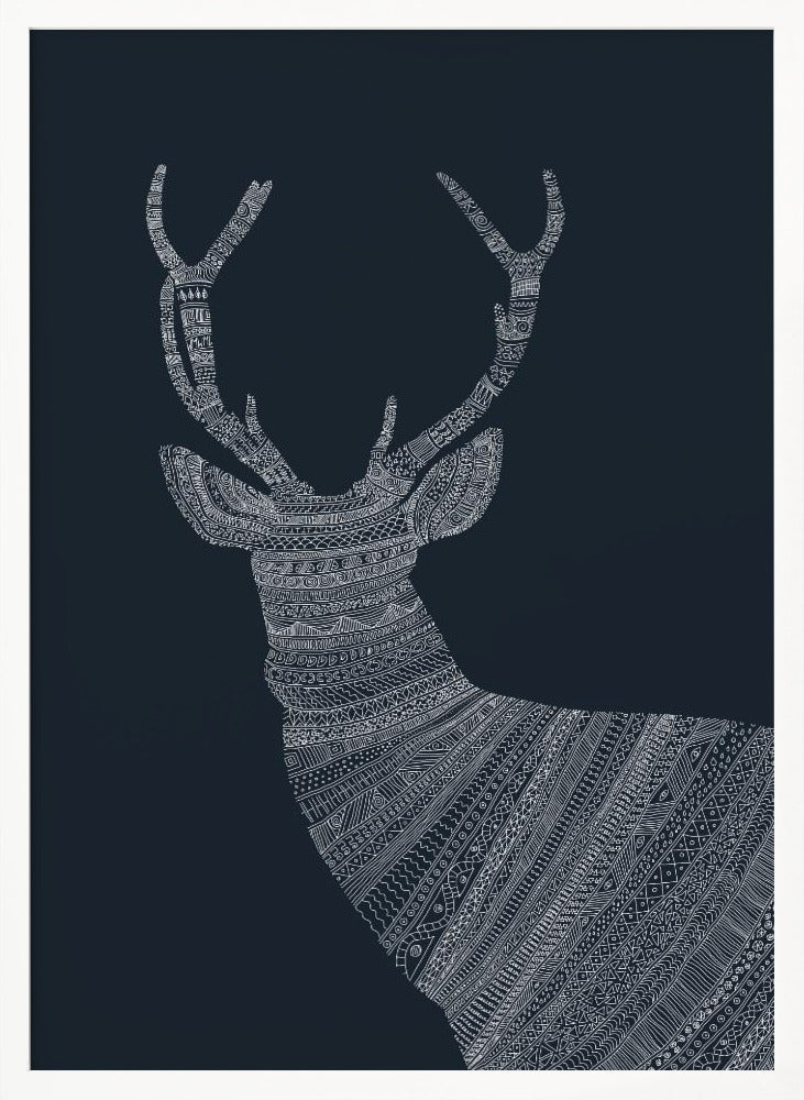 Stag Blue Poster