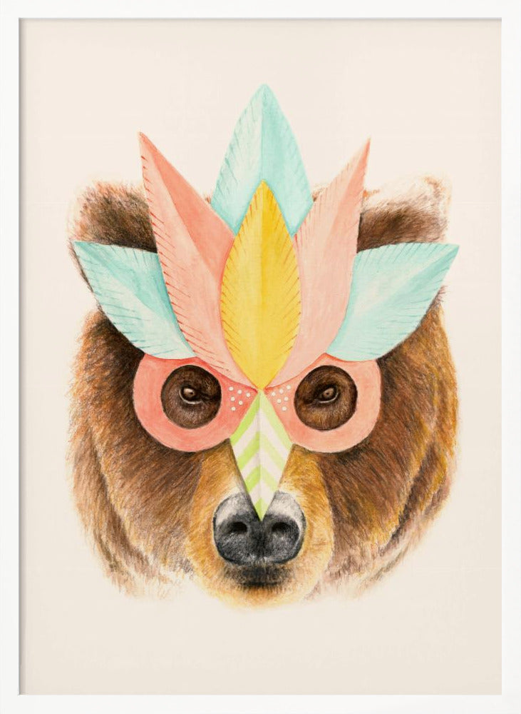 Bear Paper Mask Poster