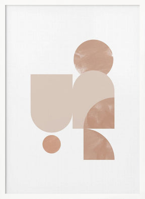 Beige Geometric Art Poster