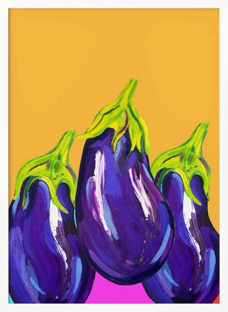 Groovy Aubergines Poster