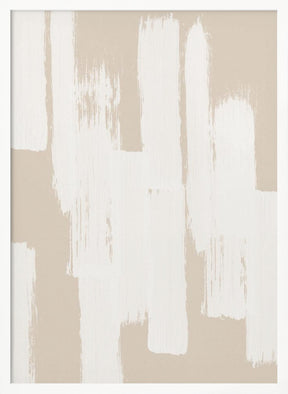 Beige Brush Strokes Poster