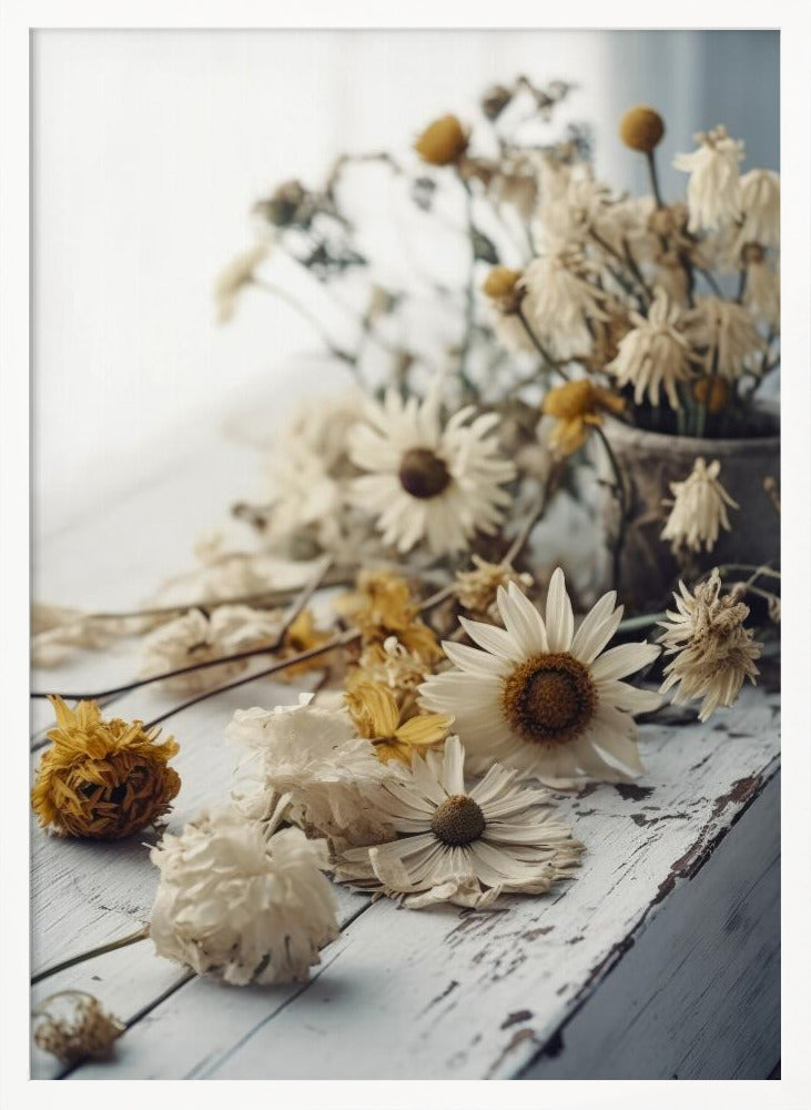 Dry Flowers Arrangement Poster