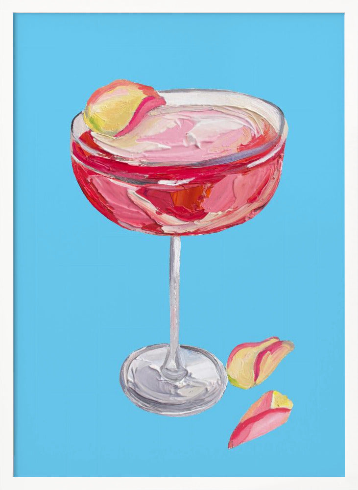 Sparkling Rose Gin Cocktail Poster