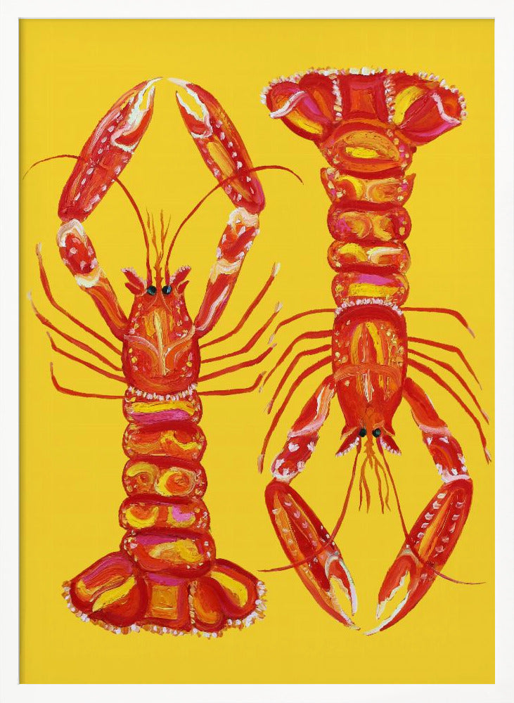 Langoustines On Yellow Poster