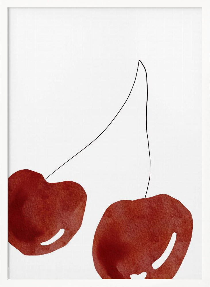 Isolated Cherries Poster