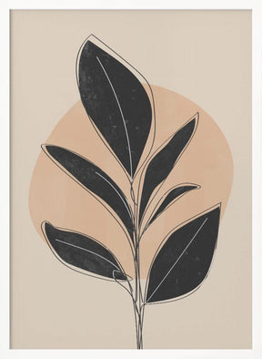 Black Abstract Plant Poster