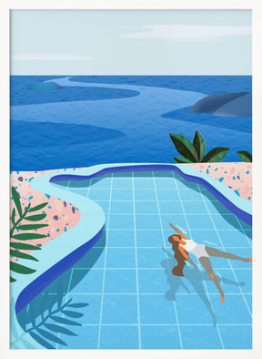 Girl in Pool Poster