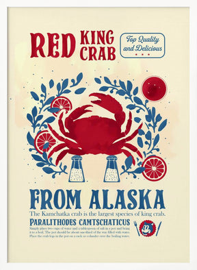 Crab kitchen print Poster