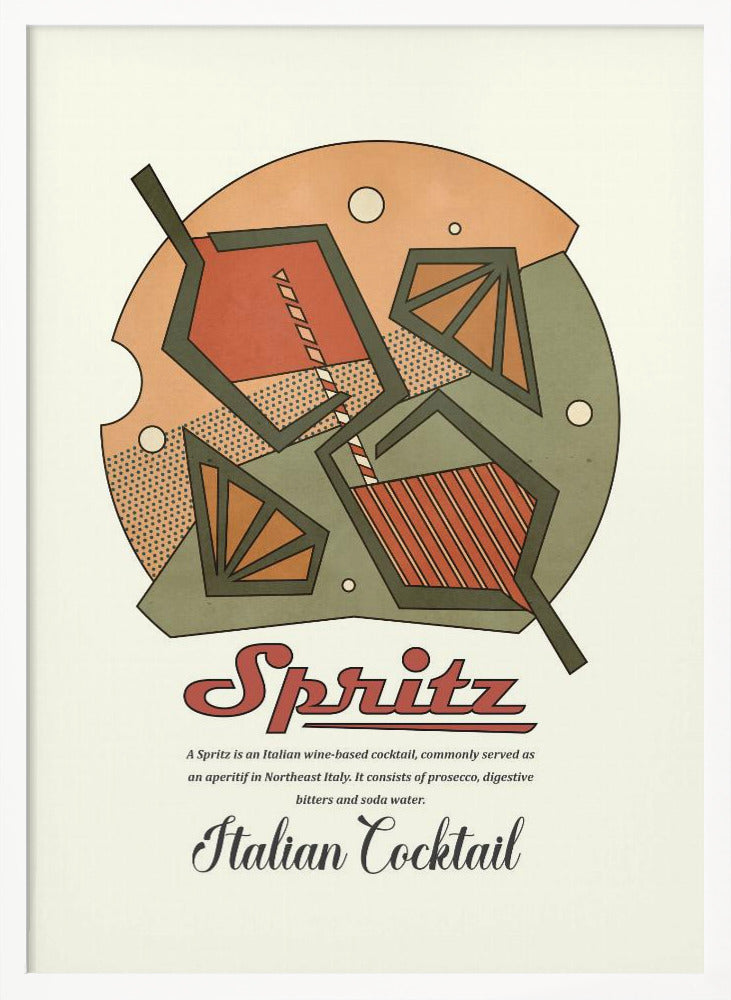 Geometrical spritz print Poster