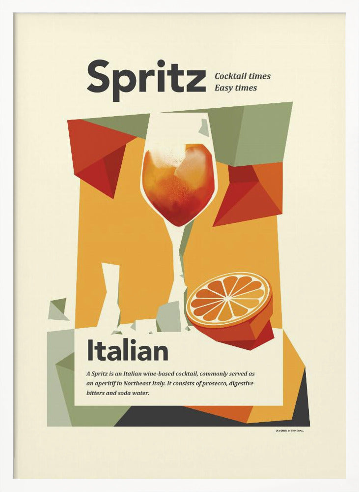 Aperol spritz print Poster