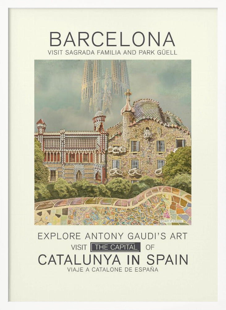 Barcelona print Poster