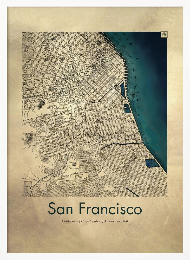 San Francisco retro map Poster