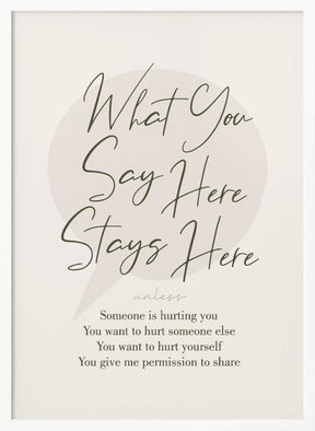 Stays Here No1 Poster