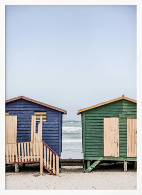 Blue & Green Hut Poster