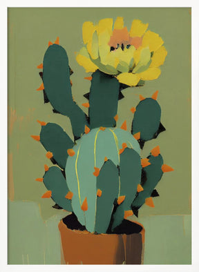 Flowering Cactus Poster