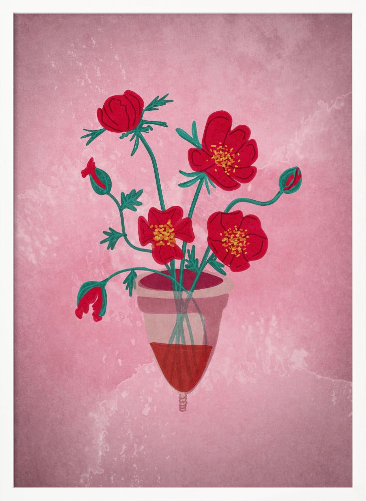 Cup of flowers Poster