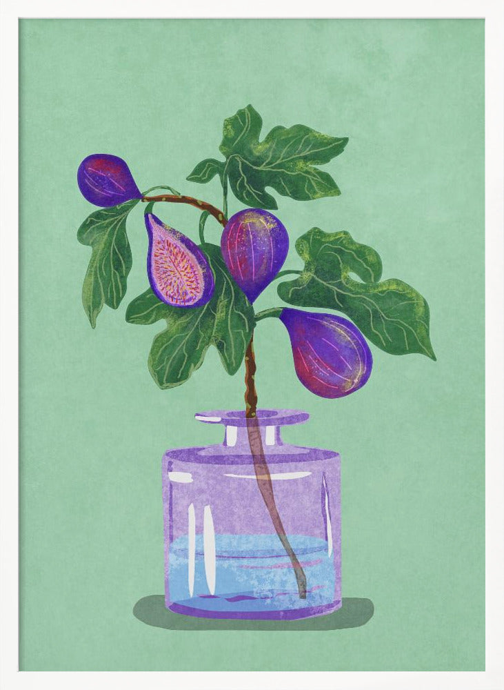 Figs Branch In Vase Poster