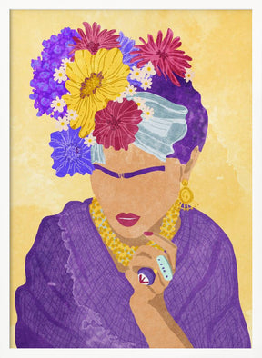 Frida and flowers Poster