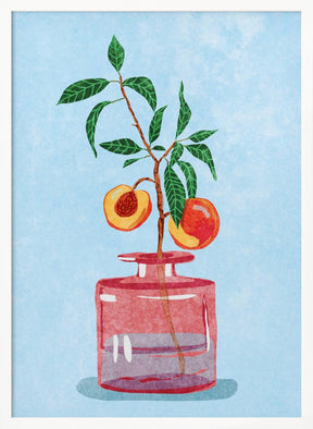 Peach Tree in Vase Poster