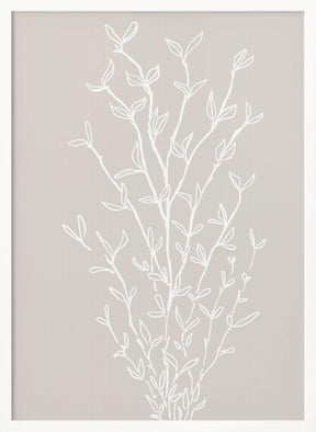 Garran branch in beige Poster