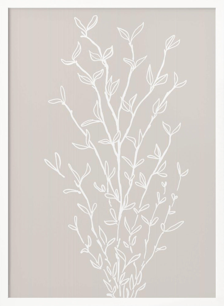 Garran branch in beige Poster