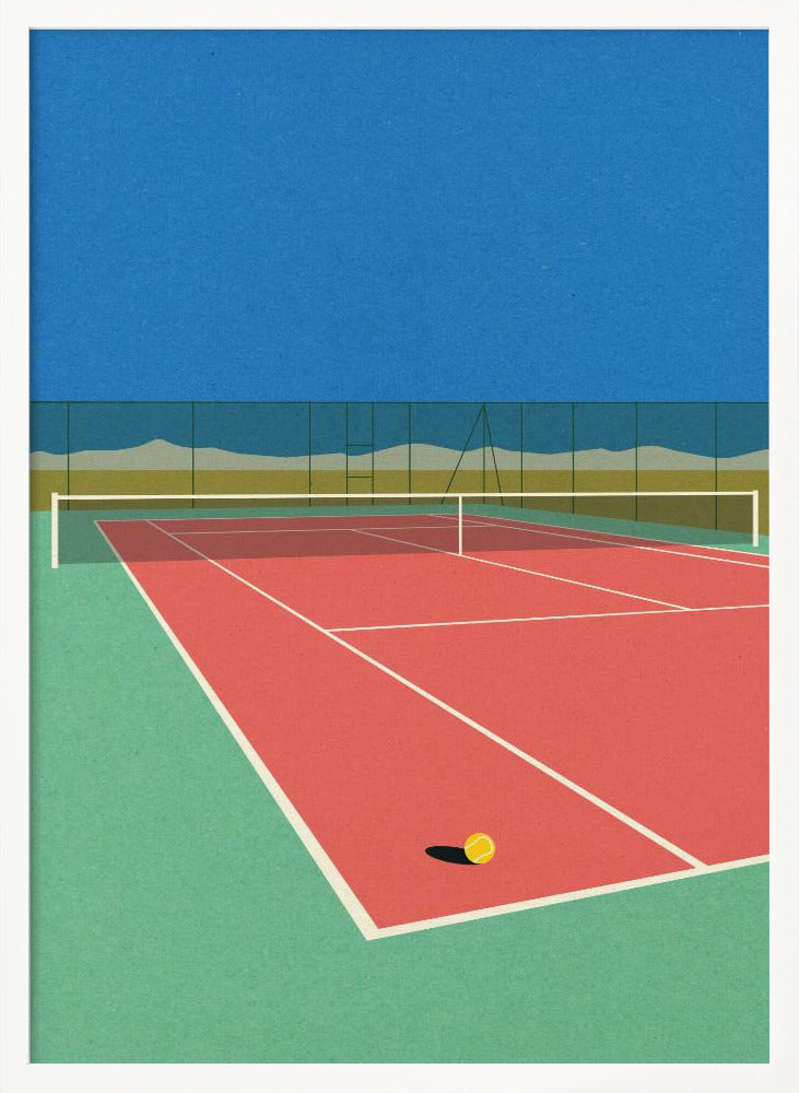 Tennis Court In the Desert Poster