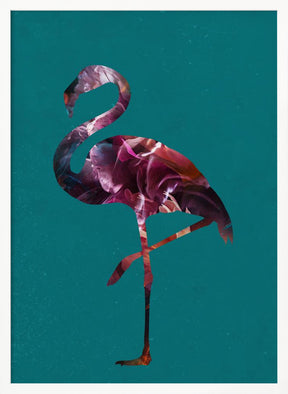 Flamingo Pink and Green Poster