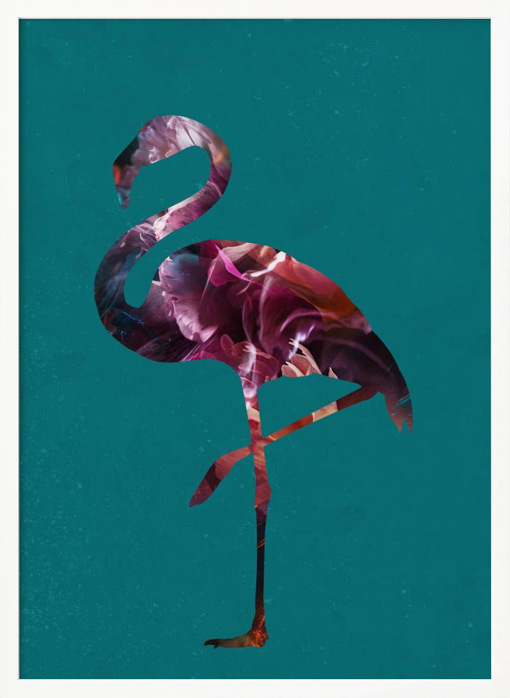 Flamingo Pink and Green Poster