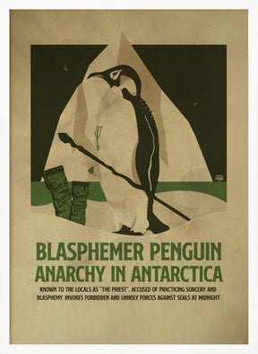 Penquin funny print Poster