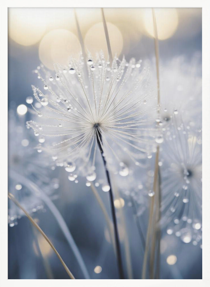 Drops On Dandelion Poster