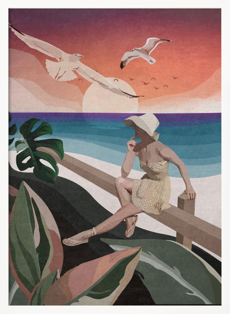 On the Beach Poster