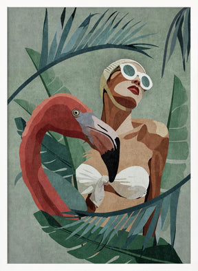 Flamingo Lady Poster