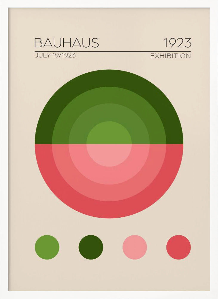 Bauhaus Yesil Daire Poster